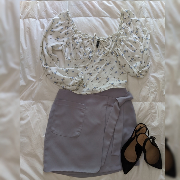 Topshop Dresses & Skirts - TOPSHOP Lavender Wrap Mini Skirt